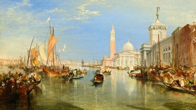 Venice The Dogana and San Giorgio Maggiore, by William Turner, 1834 | 4K TV Art Wallpaper смотреть онлайн