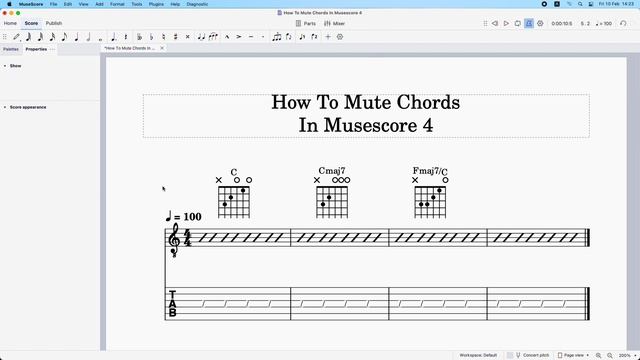 How To Mute Chord Symbols In Musescore 4