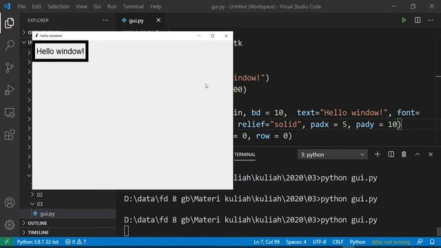 03 02 Python Tkinter GUI Label смотреть онлайн