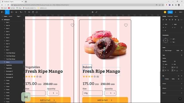 Figma UI Design Beginners Tutorial: Make a Food Store Landing page смотреть онлайн