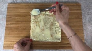 Торт НАПОЛЕОН из слоеного теста с ВКУСНЫМ кремом из сгущенки