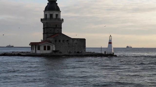 "Девичья башня" (Стамбул) Турция пролив Босфор. "Maiden Tower" (Istanbul) Turkey Bosphorus. смотреть онлайн
