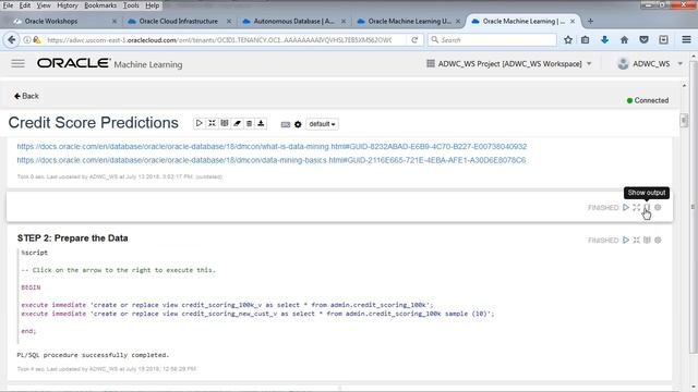 Oracle Autonomous Database Warehouse Cloud Service for Developers Hands-on Lab 300 Walkthrough смотреть онлайн