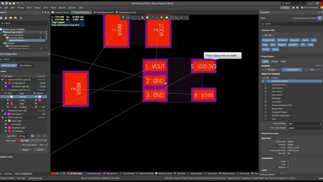 Altium Designer Walkthrough, Schematic to PCB - Creating a PCB (Part 3) смотреть онлайн