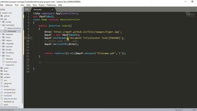 create report at codeigniter4 and mpdf смотреть онлайн