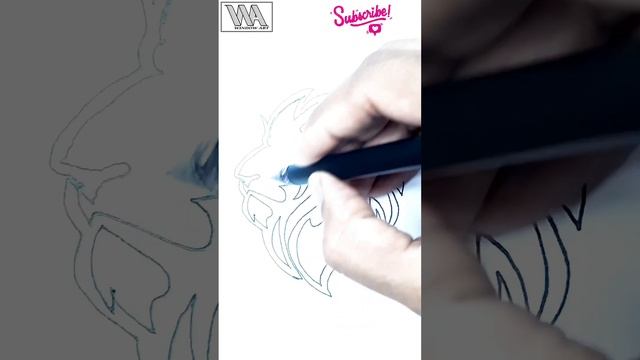Simple Drawing Shorts || amazing lion tatoo design || lion sketch #simple #drawing #shorts смотреть онлайн