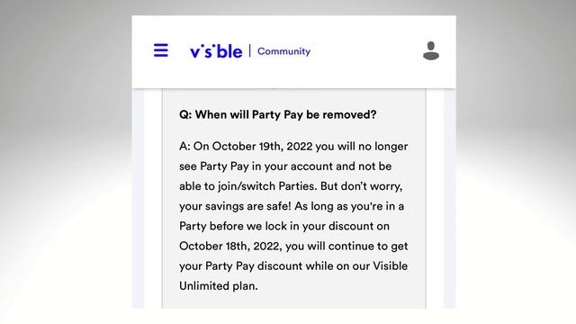 Visible Is Shutting Down Its Party Pay Discount Program: What It Means For You! смотреть онлайн