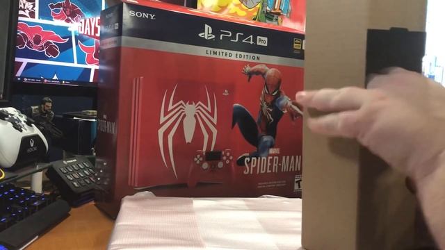 Spider-Man Amazing Red PlayStation 4 Pro Limited Edition Console Unboxing смотреть онлайн