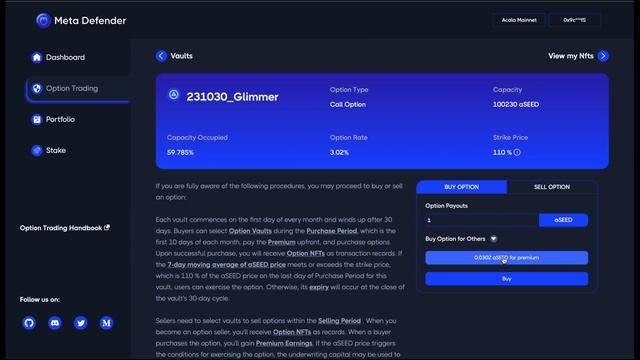 Meta Defender aSEED Option Trading Tutorial смотреть онлайн