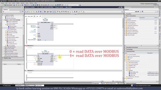 Read Analog Inputs of Extension IO Module over MODBUS RTU Communication with S71200 PLC RS485 Port смотреть онлайн