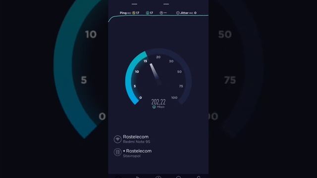 Тест скорости интернета от Ростелеком по технологии GPON. Тариф 200 Мбит/с. Село Исламей, КБР смотреть онлайн