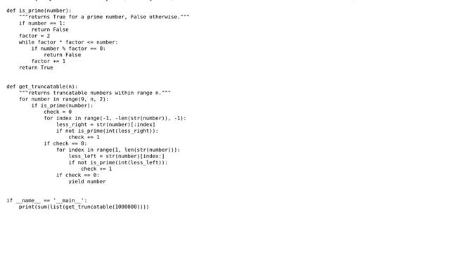 Code Review: Project Euler # 37 Truncatable primes in Python смотреть онлайн