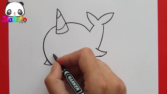 Як намалювати Кита Єдинорога легко | Прості милі малюнки малюємо смотреть онлайн