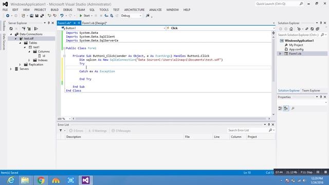 local database in visual studio 2012 with vb.net смотреть онлайн