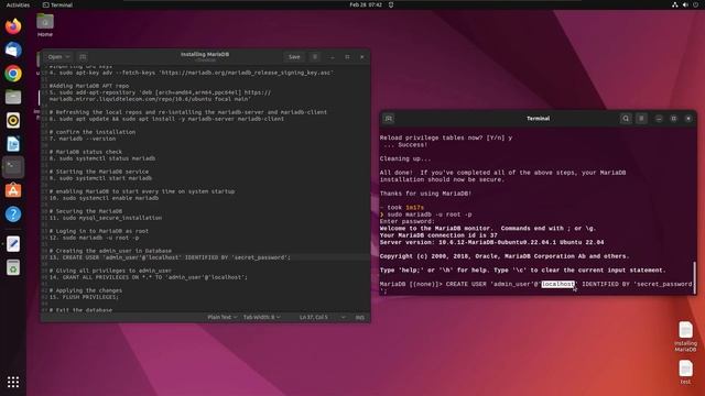 #10 Installing, Configuring and Testing MariaDB in Ubuntu | Ubuntu Course смотреть онлайн