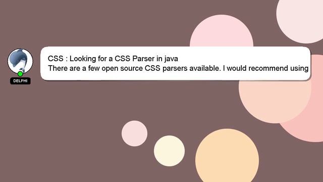 CSS : Looking for a CSS Parser in java смотреть онлайн