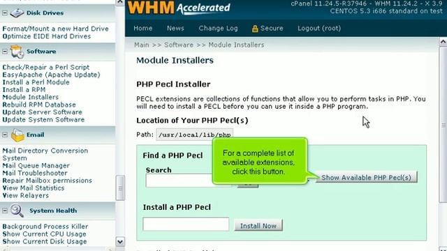 How to manage modules for PHP, Ruby and Perl in WHM смотреть онлайн