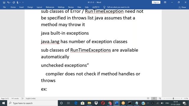 Java Built in Exceptions смотреть онлайн