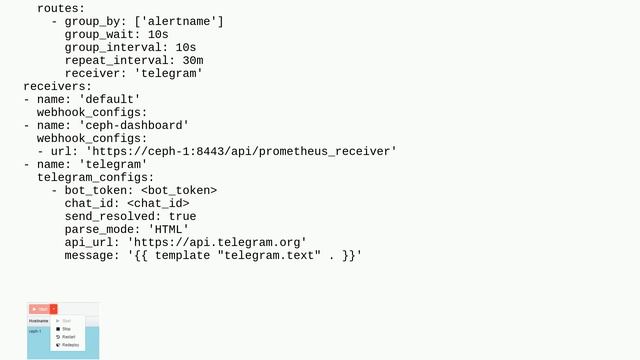 Ceph alertmanager config смотреть онлайн