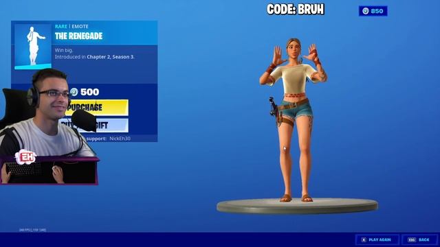 Streamers React to *NEW* "THE RENEGADE" Tik Tok EMOTE in Fortnite Item Shop (Update Today) смотреть онлайн