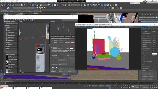 3D Max и Corona Render 6 отражения и преломления в масках смотреть онлайн