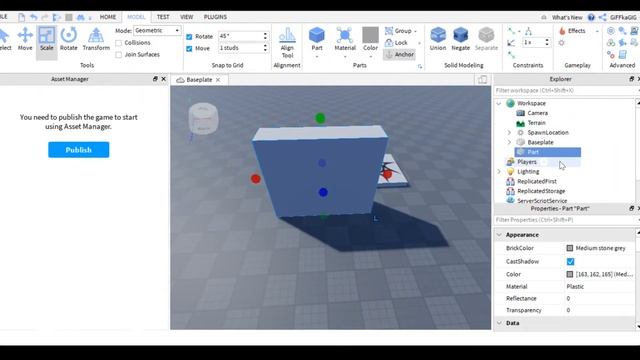 Гайд как сделать текст на блоке B Roblox Studio смотреть онлайн