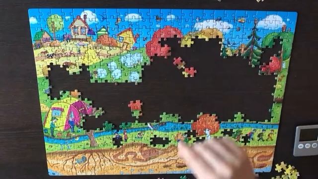 77 минут в одной. Собираю пазл Hatber на 500 элементов. смотреть онлайн