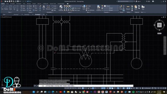 3 Phase Generator Synchronizing Connections |DoMS ENGINEERING || AutoCAD || For Electrical Engineer смотреть онлайн