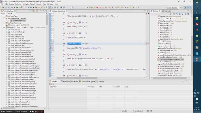 Как создать свой проект в Minecraft #5 [Изменяем главное меню] смотреть онлайн
