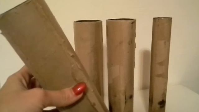 Делаем вазочки для цветов с картонных туб)) часть 1 смотреть онлайн