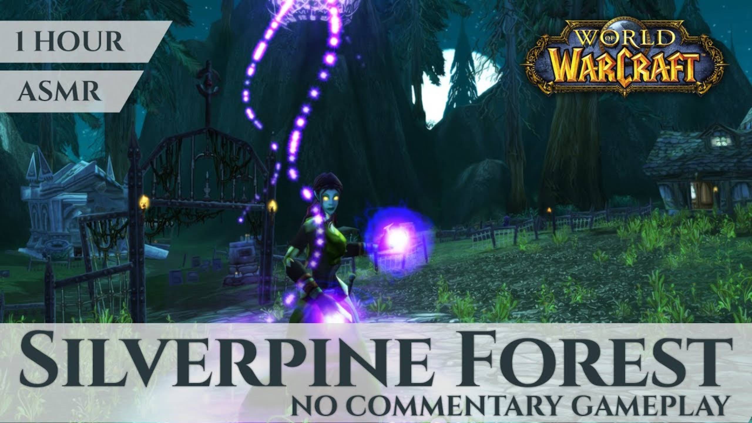 Vanilla Silverpine Forest - Gameplay No Commentary, ASMR (1 Hour, 4K, World Of Warcraft Classic)