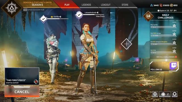 *LOADING ERROR* Apex Legends SERVER ISSUE PvE Quest 'The Broken Ghost - The First Piece' Season 5 смотреть онлайн