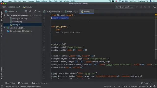 Challenge - Build a Kanye Quotes App using the Kanye Rest API | The Complete Python Pro Bootcamp смотреть онлайн