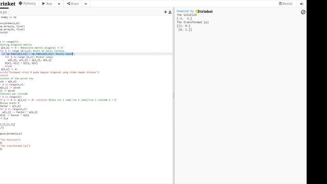 Gauss Jordan Elimination dengan Python - Vincent Octavianus смотреть онлайн