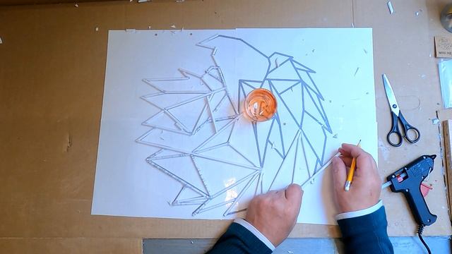 Панно Орёл из бумажных трубочек. смотреть онлайн