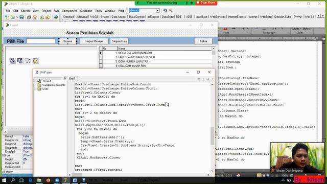 Import data Excel dengan delphi 7 смотреть онлайн