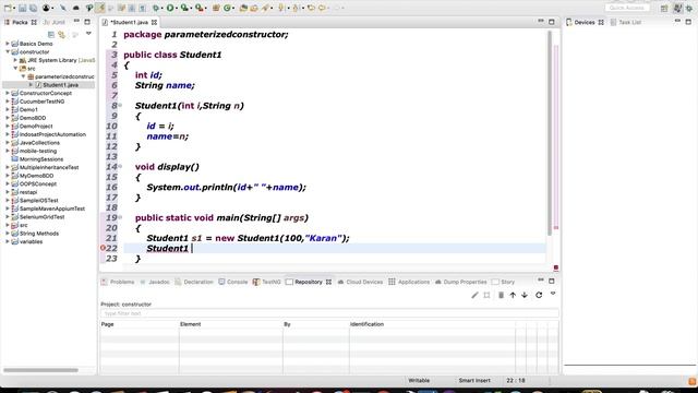 2.3 what is parameterized constructor- Part 3- Types of constructors in java with example program смотреть онлайн