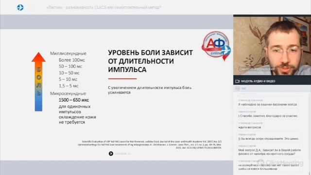 Росуховский Д.А. Микросекундный лазерный импульс для решения сосудистых проблем. Принцип работы. смотреть онлайн
