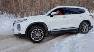 Skoda Kodiaq\Шкода Кодиак и Hyundai Santa-FE\Хэнде Санта- Фе OFF-ROAD ледяной подъем с диагоналками
