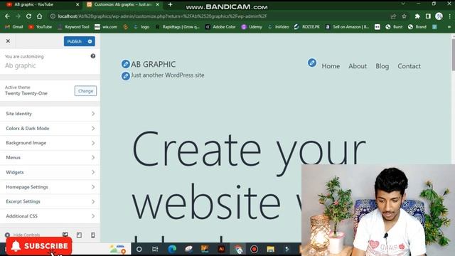 How to Change Logo & Title in WordPress | WordPress Tutorial | class 5 | Ab graphic смотреть онлайн