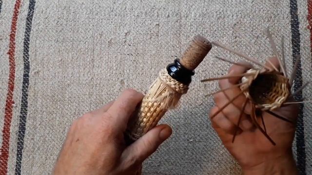 Плетеные бутылки Мини бар своими руками Часть 5.Изготовление шляпки на бутылку. смотреть онлайн