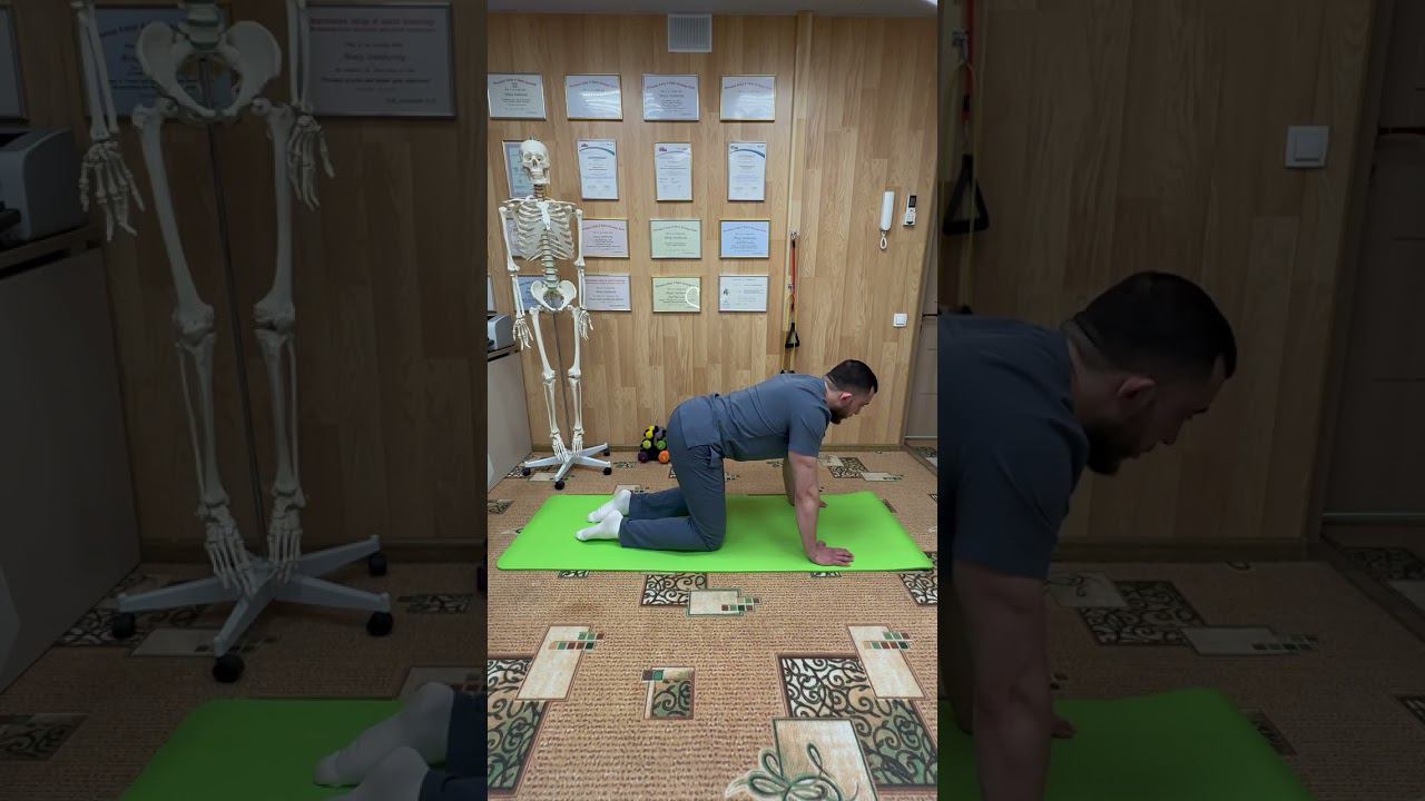 Мобилизация ( активная ) для улучшения сгибания в поясничном отделе позвоночника