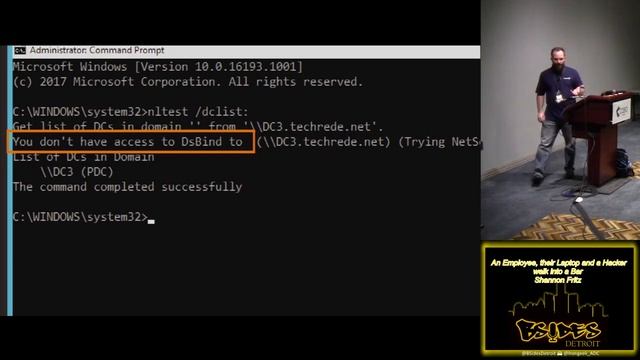 Bsides Detroit 2017 107 An Employee their Laptop and a Hacker walk into a Bar Shannon Fritz смотреть онлайн
