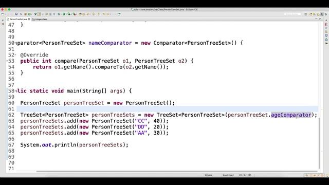 Store Comparator Type Data in Tree Set Video-62 смотреть онлайн