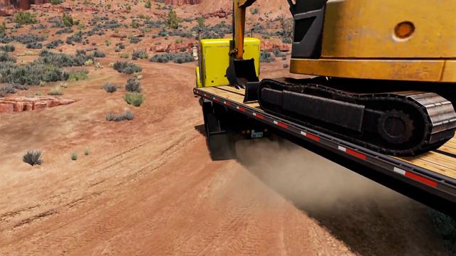Kenworth Hauling CAT Excavators In Utah 2021 - BeamNG Drive