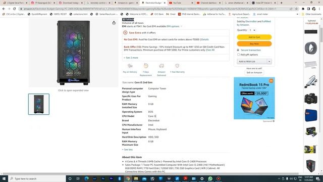 Buy now | Electrobot Budget Gaming PC - Intel Core i5 2400-8GB under 20k on amazon смотреть онлайн