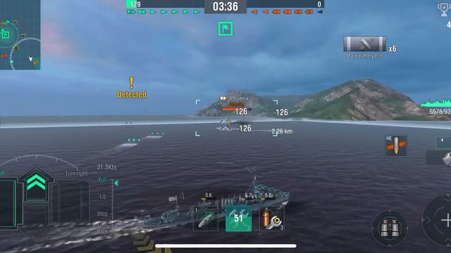 Gameplay: World of Warships Blitz (Destroyer Clemson IV) смотреть онлайн