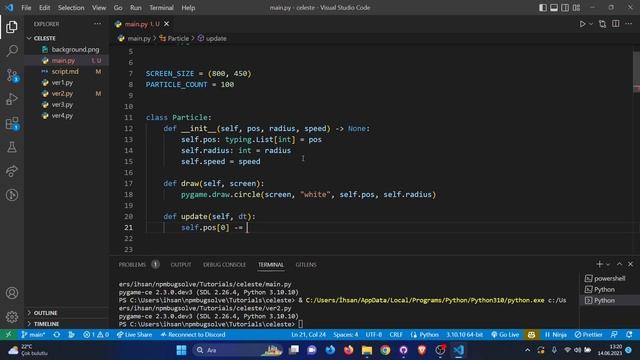 Pygame Celeste Wind Particle System Tutorial | Python Gamedev смотреть онлайн