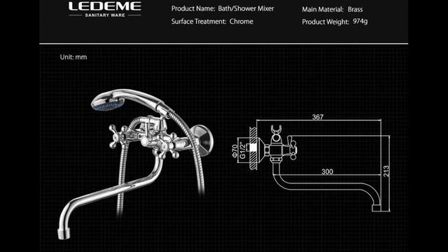 Обзор смесителя Ledeme L2508 смотреть онлайн