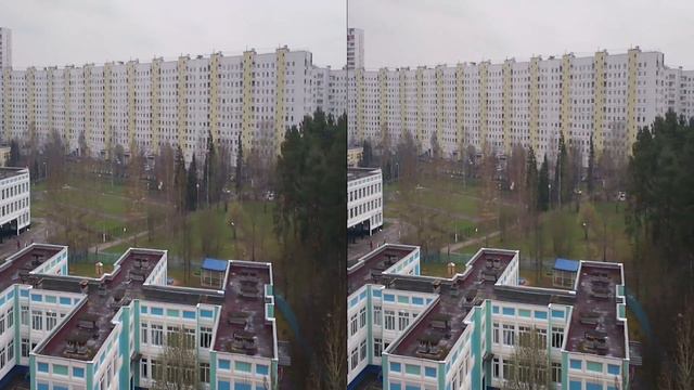 Вид с балкона, Зеленоград 3D, стереопара смотреть онлайн
